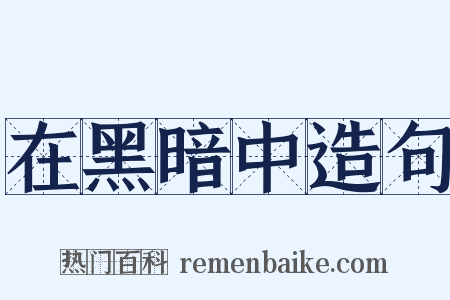 在黑暗中造句是什么意思的图片